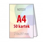 Notesy A4 - 50 kartek - 200 sztuk