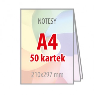 Notesy A4 - 50 kartek - 100 sztuk