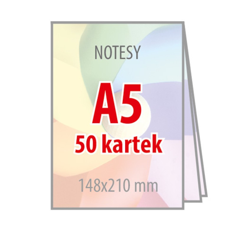 Notesy A5 - 50 kartek - 100 sztuk