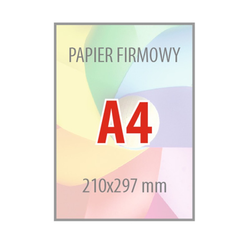 Papier firmowy A4 - 5000 sztuk