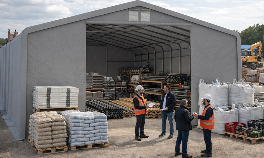 Wizualizacje 3d - Namiot magazynowy 8x12 m