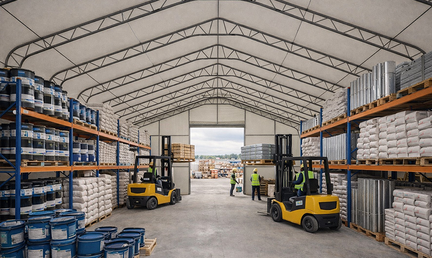 Wizualizacje 3d - Hala magazynowa 15x30 m